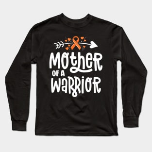 Womens Mother Of A  Mom Family Leukemia Cancer Awareness Long Sleeve T-Shirt